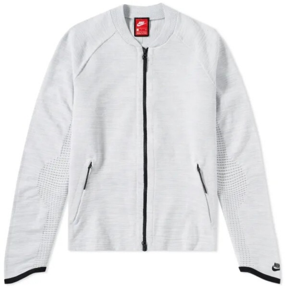 Nike Other - Nike Tech Pack Jacket Knit White Silver Grey Small